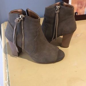 Open toe booties